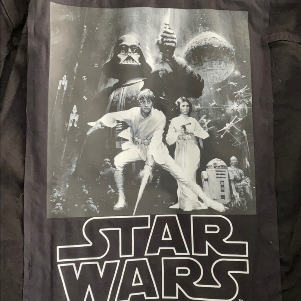 Star Wars Luke Leia Darth black denim jacket Size M - Picture 3 of 16